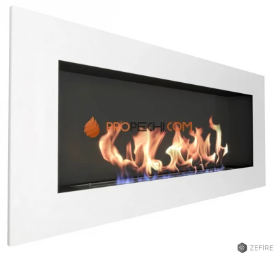 Биокамин Zefire Elliot 1500 с белой рамкой