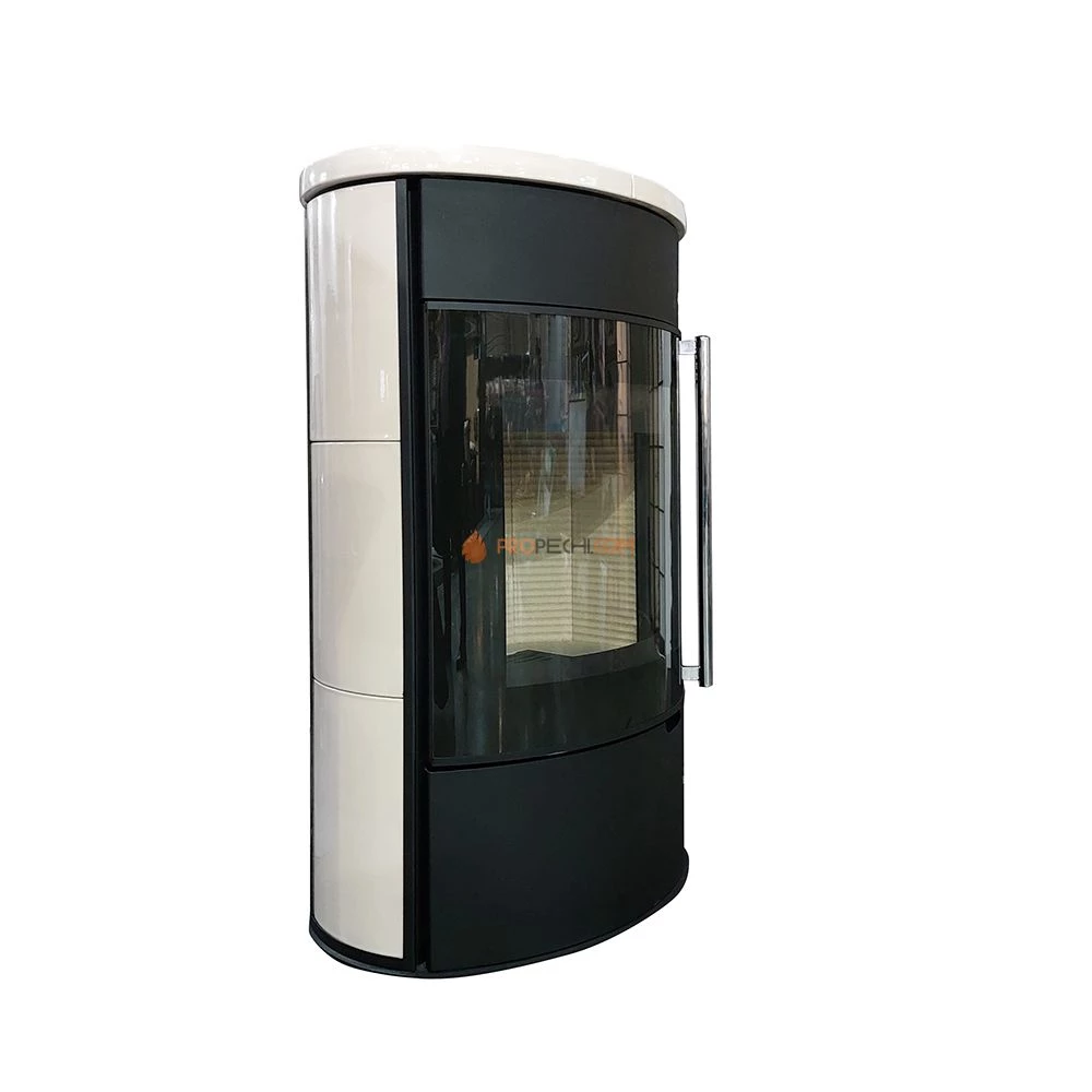 Печь-камин ЭкоКамин Торонто майолика кремовая