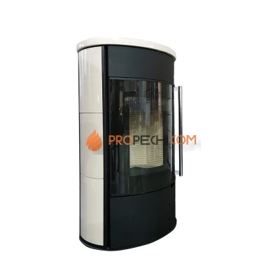 Печь-камин ЭкоКамин Торонто майолика кремовая