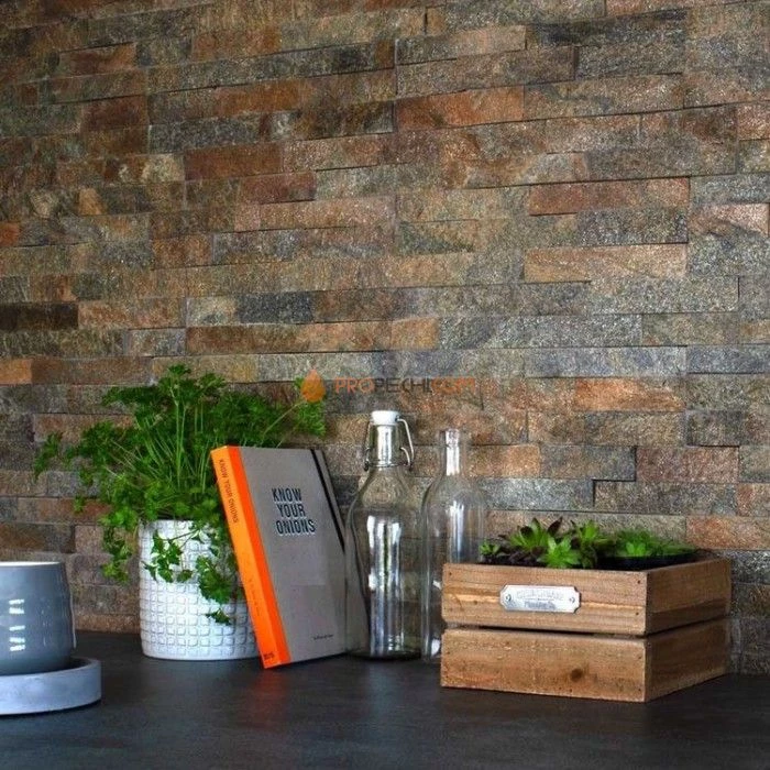 Панель Классик Кварцит Мультиколор (600х150мм) упак. (7шт/0,63м2)