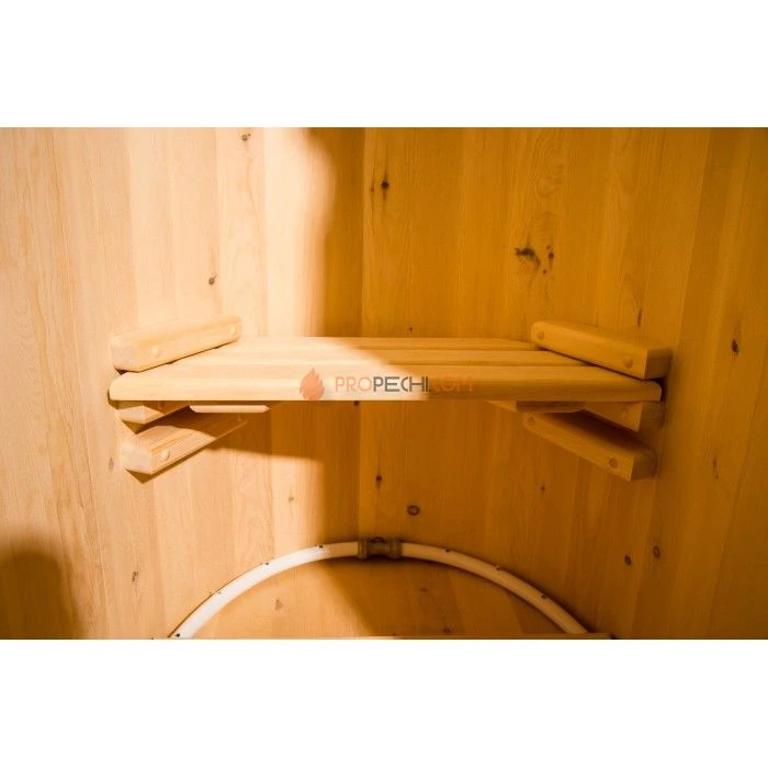 Фитобочка круглая НКЗ PREMIUM Гигант из кедра, со скошенной крышкой, диаметр 100 см, высота 130 см / 25 мм