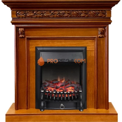 Каминокомплект Royal Flame Valletta - Орех с очагом Fobos FX Black
