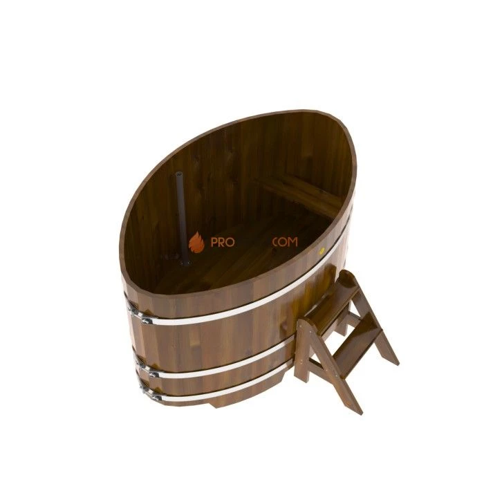 Купель BentWood овальная из мореной лиственницы 1,08х1,75 Рустик