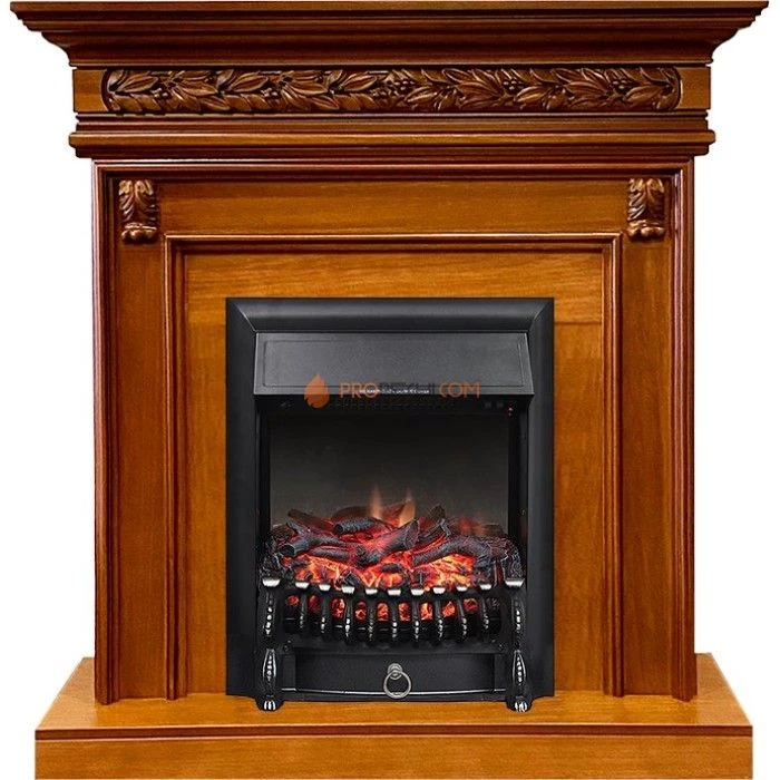 Каминокомплект Royal Flame Valletta - Орех с очагом Fobos FX Black