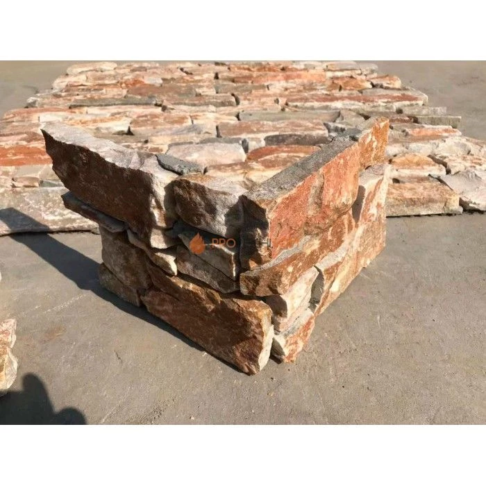 Панель из грубого камня Кварцит Бежевый (550х200мм) упак. (4шт/0,44м2)