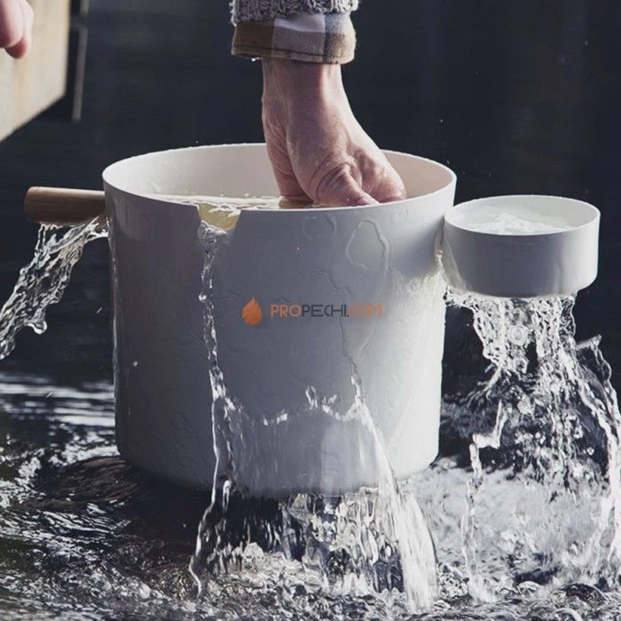 Бадья и черпак KOLO Sauna (белый)