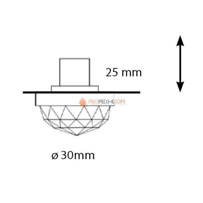 Набор хрустальных насадок Cariitti CR30 Kit 3 золото