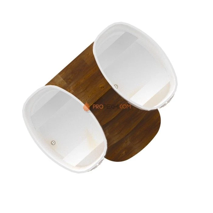 Подиум BentWood на 2 купели 0,76х1,16 СЛ мореный