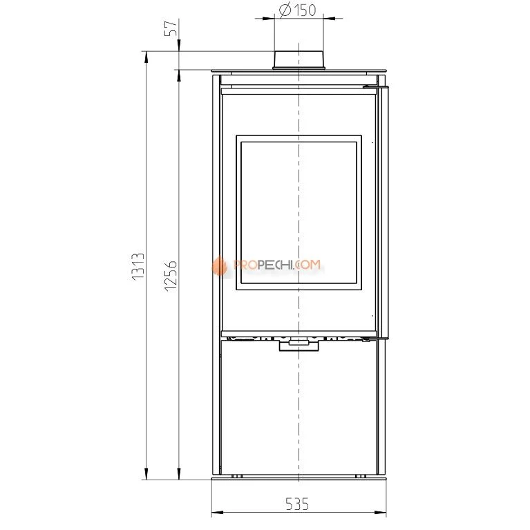 Печь-камин Thorma TOLEDO exclusive, черная