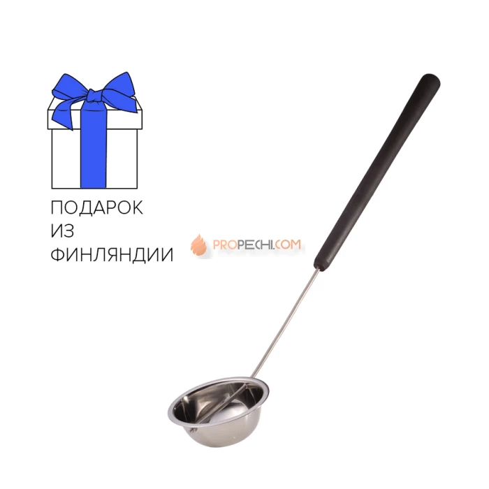 Дровяная печь для бани IKI Mini-IKI со стальной дверцей смайл