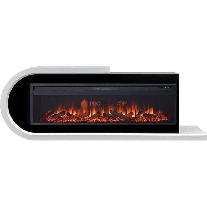 Каминокомплект Royal Flame Basel 60 L - Белый с черным с Электрическим очагом Royal Flame Vision 60 LOG LED