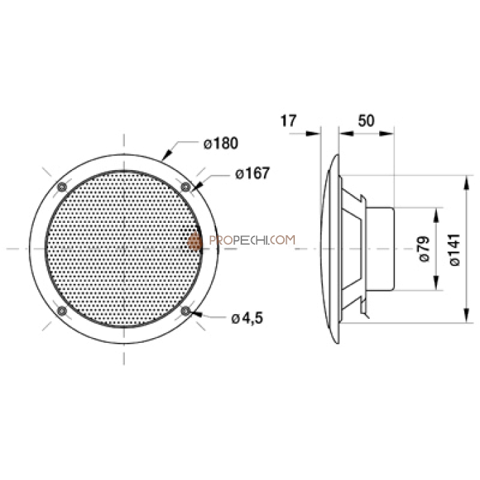 Громкоговоритель Harvia Visaton FR16WP (черный)