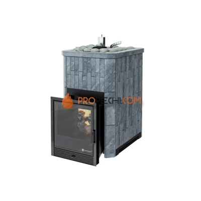 Дровяная печь для бани ИзиСтим Южная 9 в камне Талькохлорит