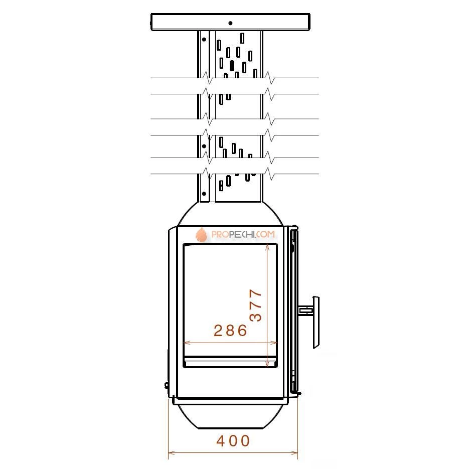 Печь-камин Liseo Castiron LCI 5 SKY G4