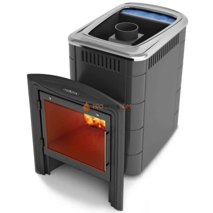 Дровяная печь для бани Термофор Компакт 2013 Carbon Витра Б антрацит