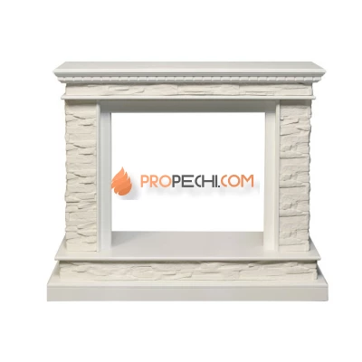 Портал Royal Flame Calgary - Белый / Сланец белый