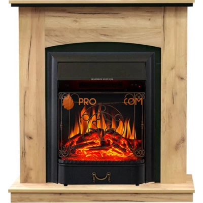 Каминокомплект Royal Flame Barcelona (разборный) - Дуб золотой с очагом Majestic FX Black