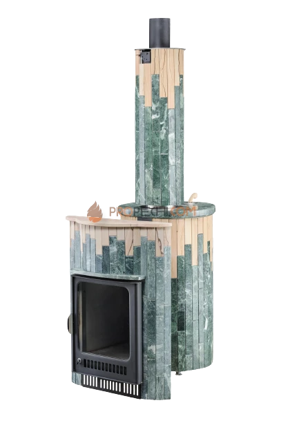 Банная печь Ферингер Малютка Змеевик + "Окаменевшее дерево"