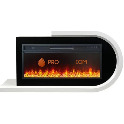 Каминокомплект Royal Flame Basel R - Белый с черным с очагом Vision 42 LED