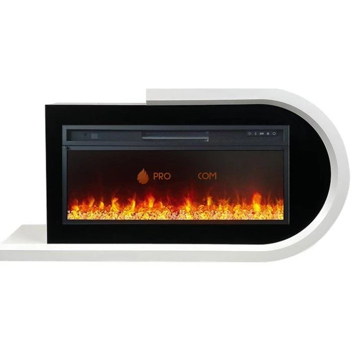 Каминокомплект Royal Flame Basel R - Белый с черным с очагом Vision 42 LED