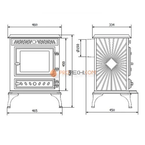 Печь-камин Kaw-Met P3