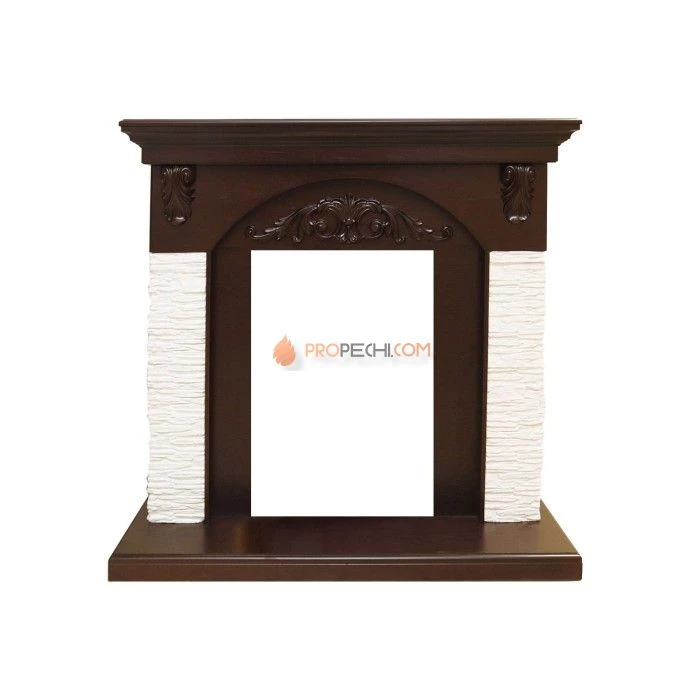 Каминокомплект Dimplex Bern Сланец мелкий белый / Темный дуб с очагом Danville Brass FB2