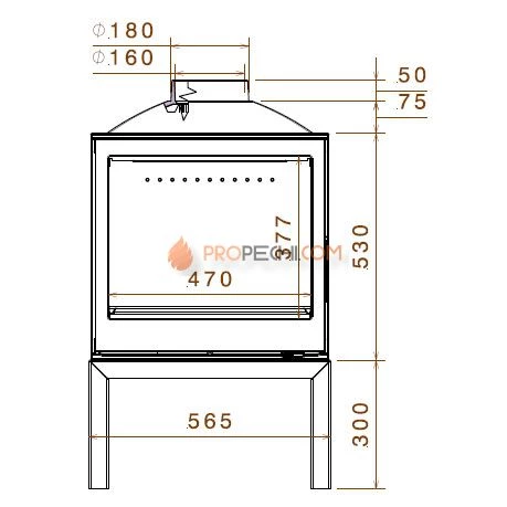 Печь-камин Liseo Castiron LCI 5 GF Stove