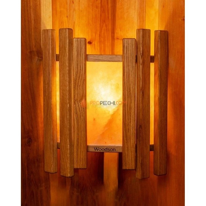 Абажур Woodson Trio с гималайской солью, дуб