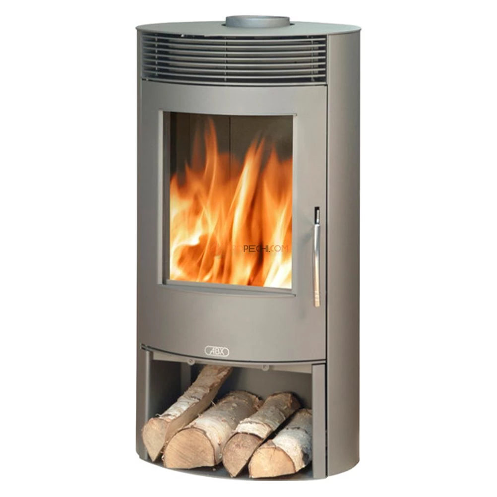 Печь-камин ABX Tartu 5 серая сталь