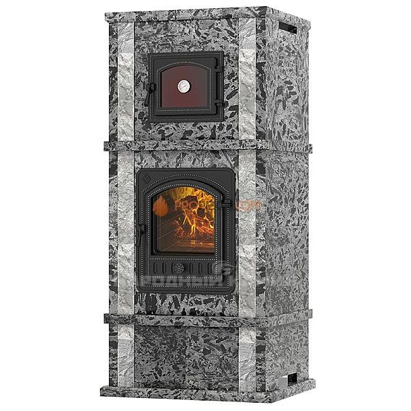 Теплонакопительная печь Эверест №3 пироксенит элит с духовкой