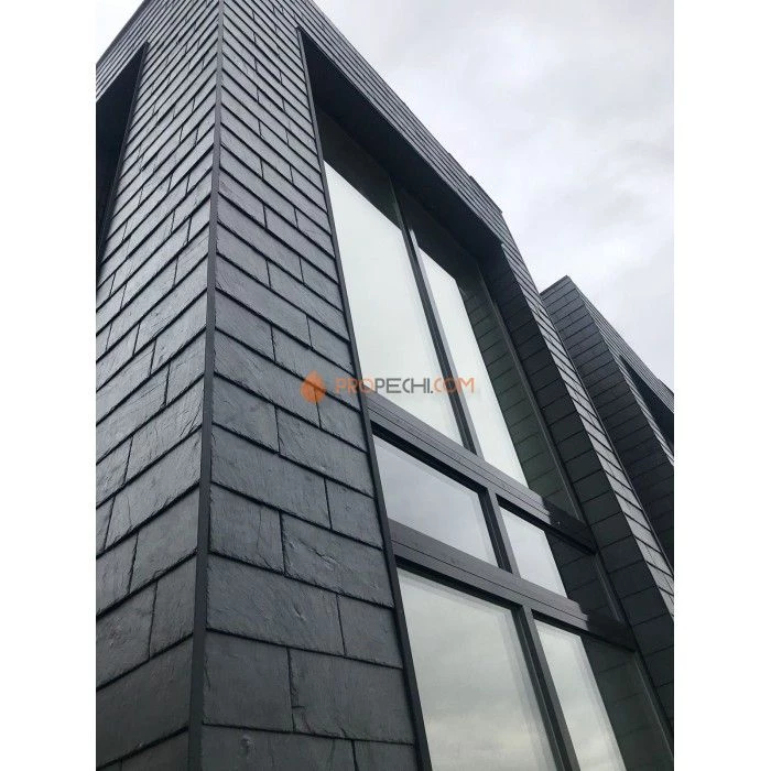 Панель Сланец чёрный натуральный скол (200х400мм) упак. (20шт/1,6м2)