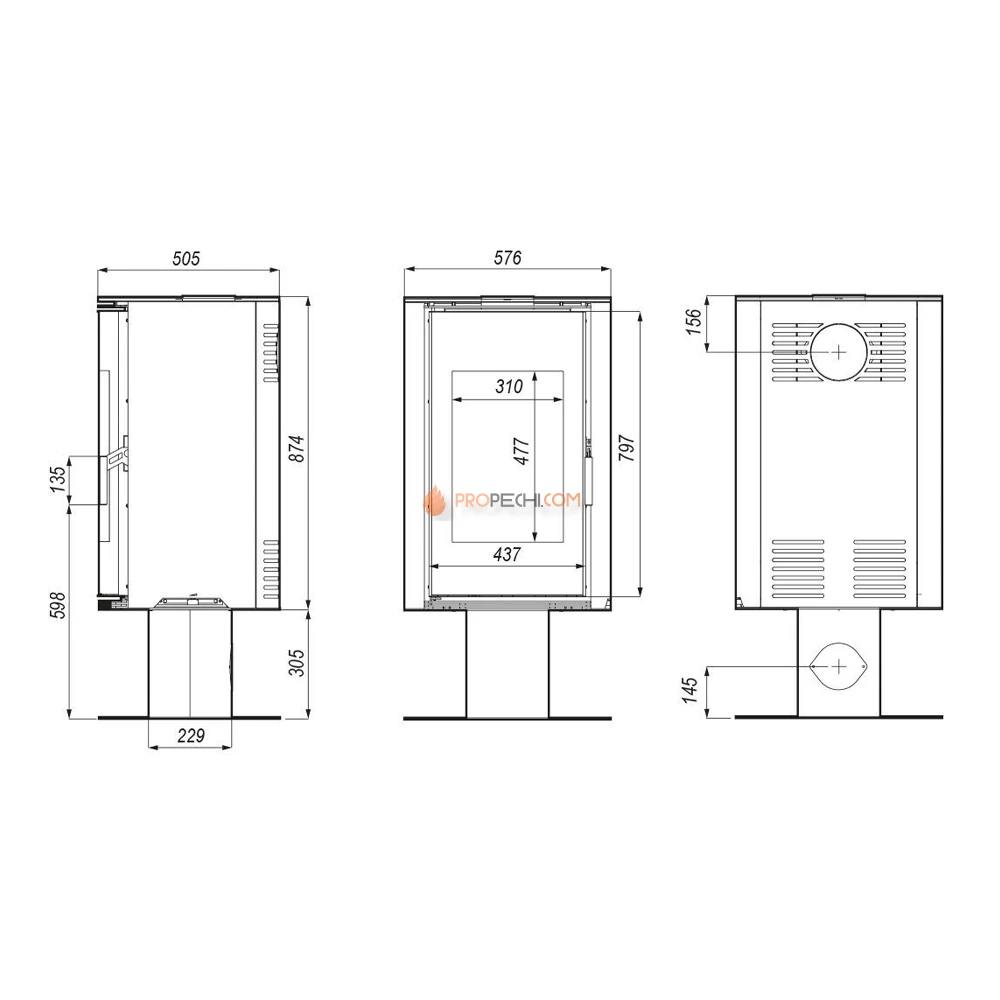 Печь-камин Defro Home Orbis Top