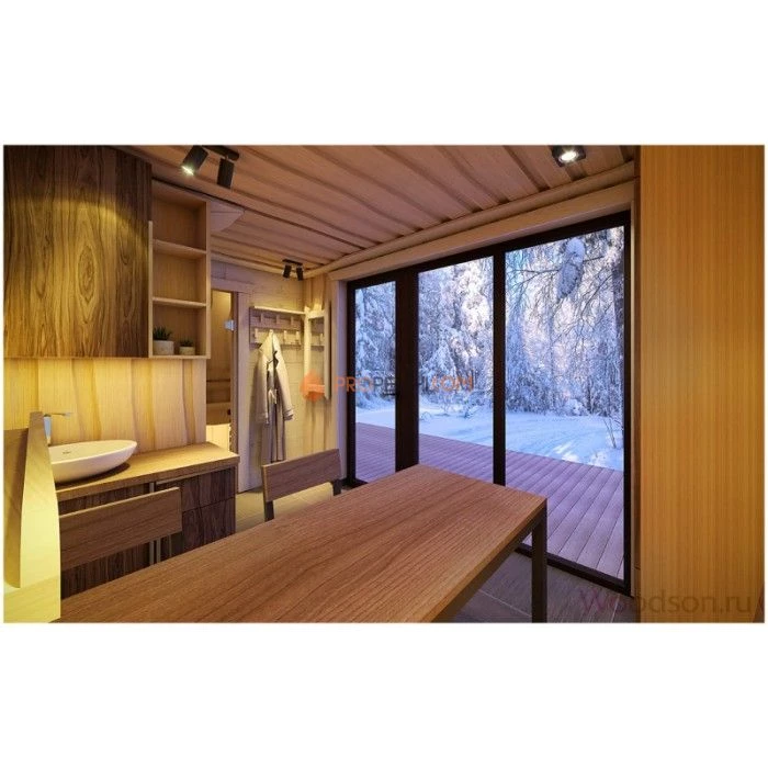 Каркасная баня Woodson Panoramic 6