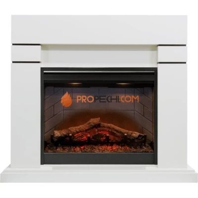 Каминокомплект Dimplex Lindos - Белый (Высота 985мм) с очагом Symphony 26 inch DF2608-INT