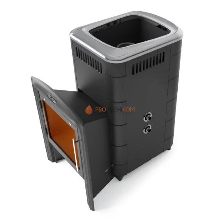 Печь для бани Термофор Тунгуска Cast Витра ТО антрацит