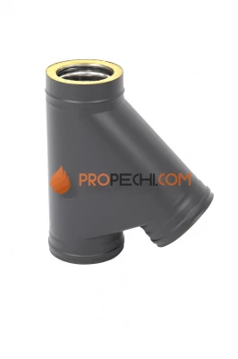 Тройник Термо 45* ТРТ-Р 430-0.8/430 D115/200 Black