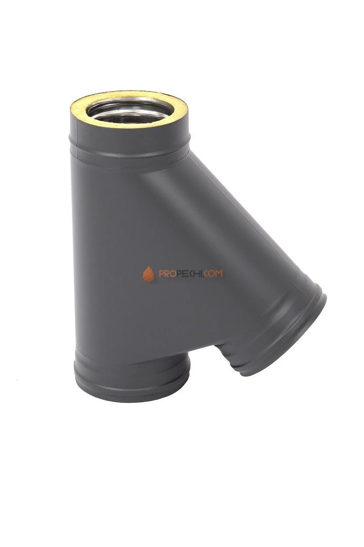 Тройник Термо 45* ТРТ-Р 430-0.8/430 D115/200 Black