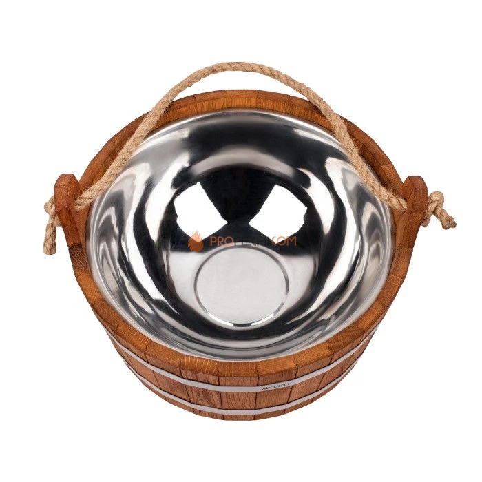 Шайка Woodson с нержавеющей вставкой, 7,5 л, дуб