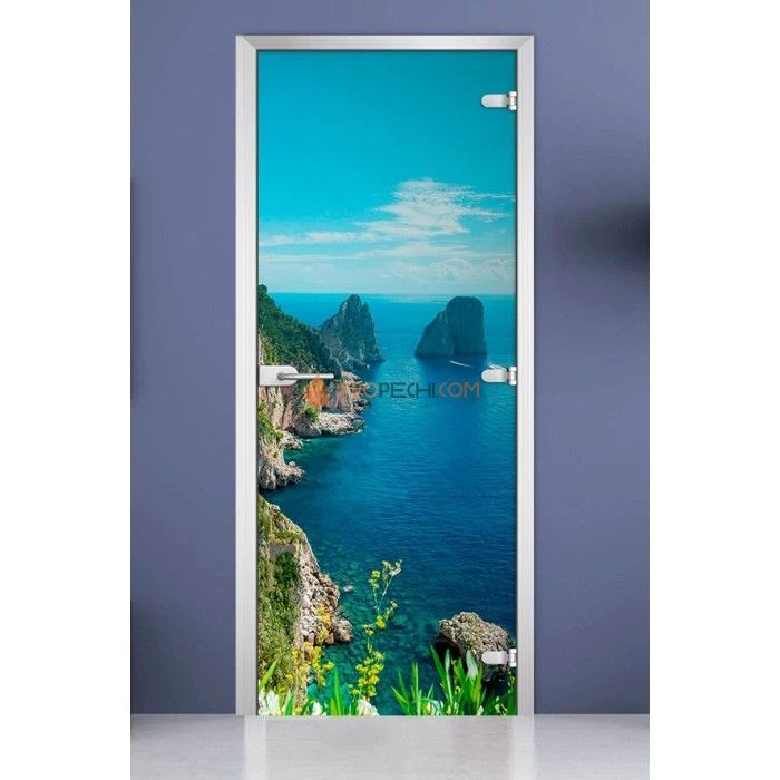 Стеклянная межкомнатная дверь DoorWood с фотопечатью Nature-11, 2000х800 мм