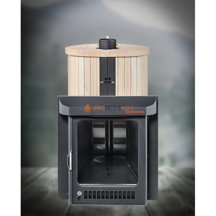 Дровяная печь для бани Ферингер Оптима до 28 м³ - Окаменевшее дерево перенесённый рисунок