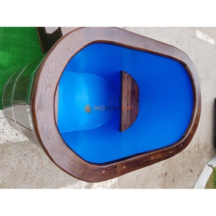 Купель овальная НКЗ STANDARD из кедра, с пластиковой вставкой, 120x78x120 см