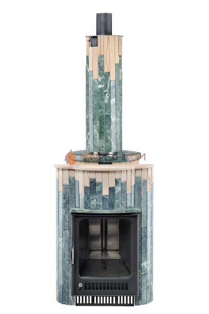 Банная печь Ферингер Малютка Змеевик + "Окаменевшее дерево"