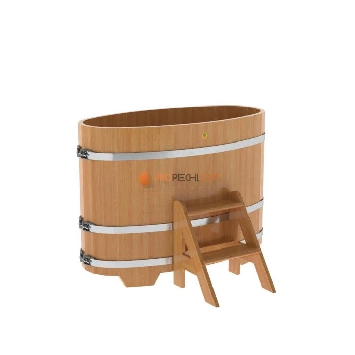 Купель BentWood овальная из натуральной лиственницы 0,69х1,31
