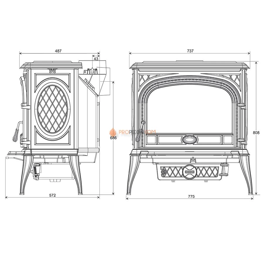 Печь-камин Eurokom Lion 780