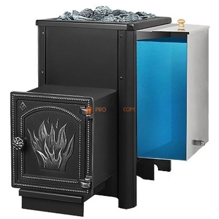 Чугунная печь для бани Везувий Сенсация Аква 16 (ДТ-4) с баком 30 л