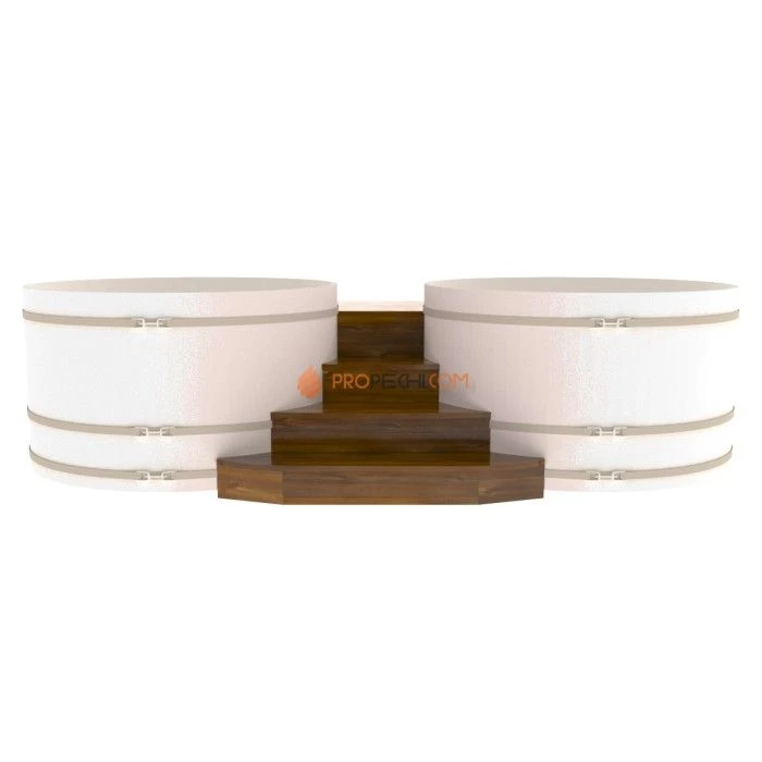 Подиум BentWood на 2 купели D 2,1 Рустик мореный