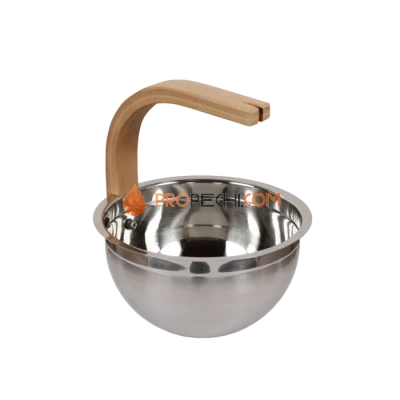 Ведро SAWO стальное 3л., ручка изогнутая кедр, 343-MD