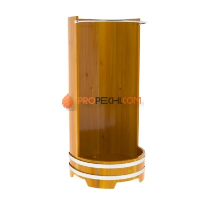 Душевая кабина BentWood с держателем для шторки (лиственница натуральная Рустик)