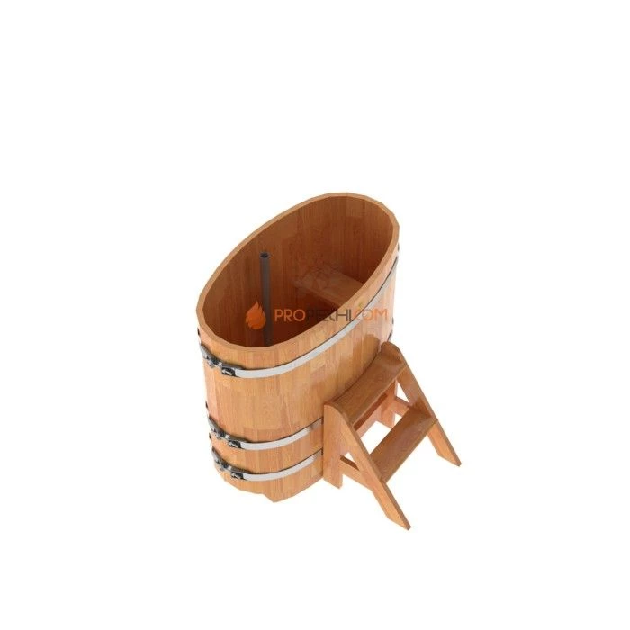 Купель BentWood овальная из сращенных ламелей натуральной лиственницы 0,59х1,06