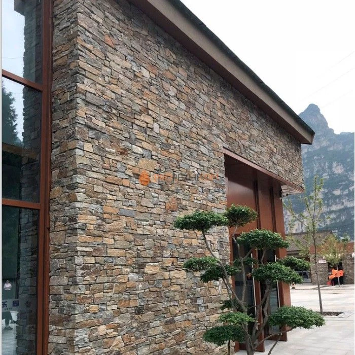 Наружный угол из грубого камня Кварцит Мультиколор (200+350х200мм) упак. (2шт/0,22м2)